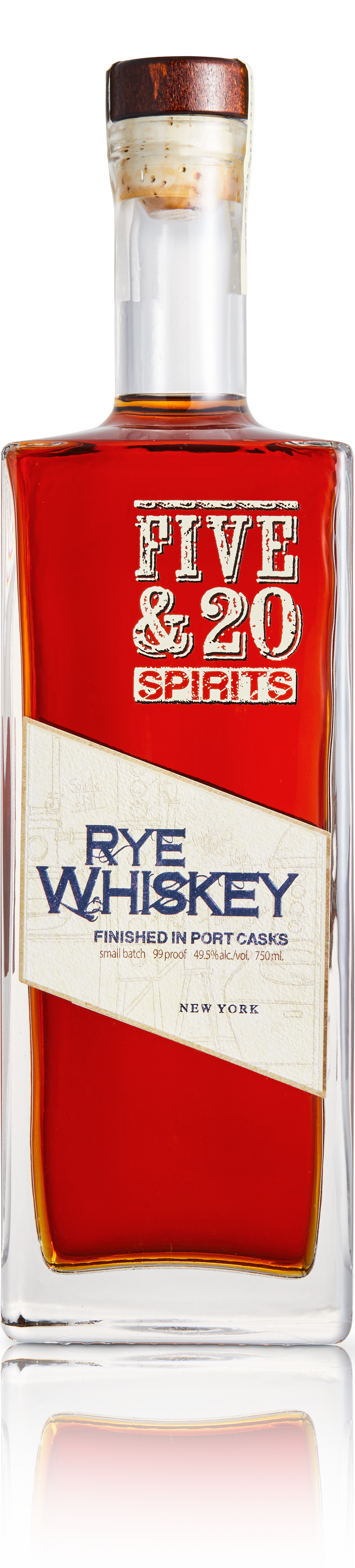 Five & 20 Spirits Rye Whiskey Finished in Port Casks