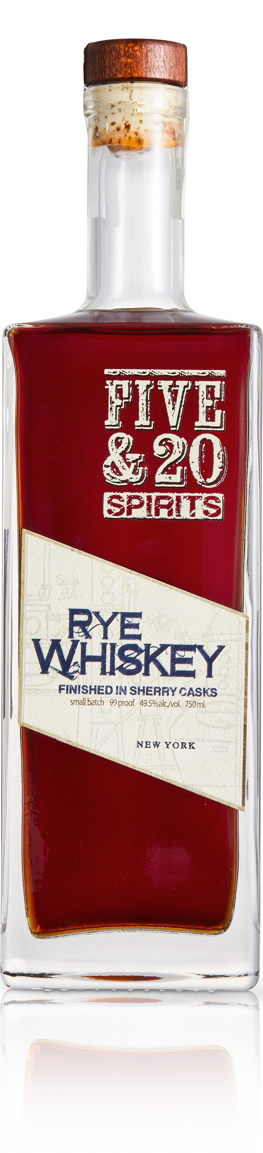 Five & 20 Spirits Rye Whiskey Finished in Sherry Casks