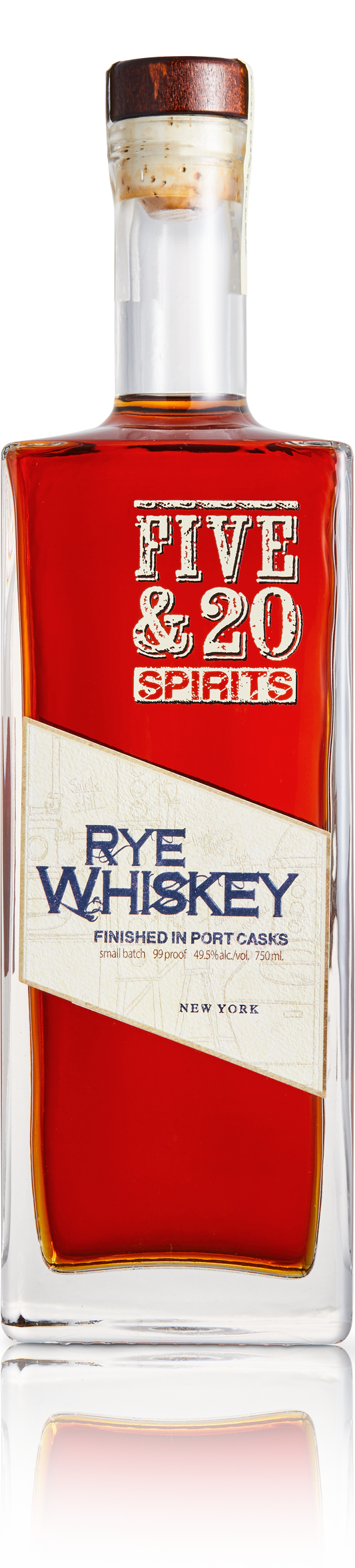 Five & 20 Spirits Rye Whiskey Finished in Port Casks
