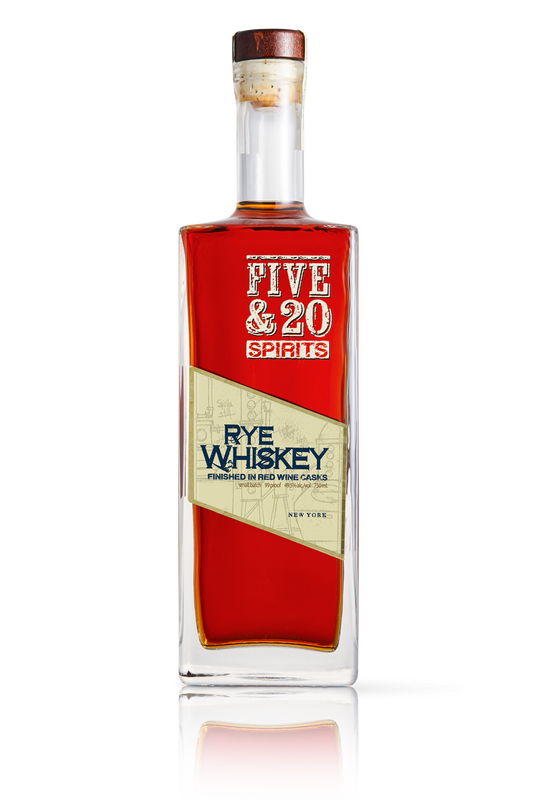 Five & 20 Spirits Rye Whiskey Finished in Red Wine Casks