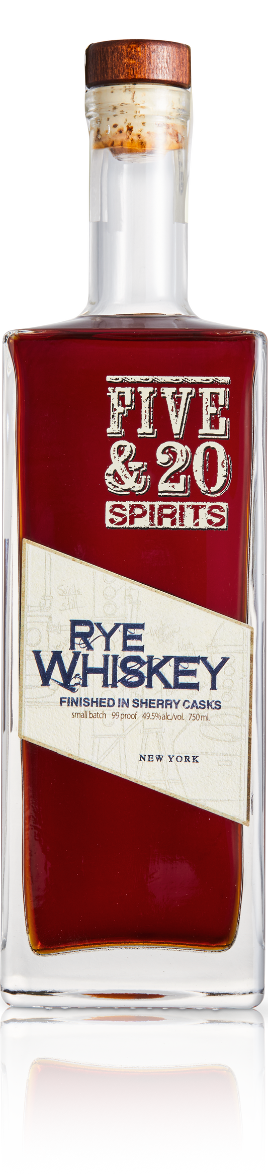 Five & 20 Spirits Rye Whiskey Finished in Sherry Casks